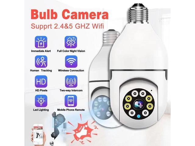 2.4G/5G Dual 360° 1080P IP E27 Light Bulb Camera Wireless Security 2-Way Audio