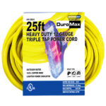 25-Foot 12 Gauge Triple Tap Extension Power Cord