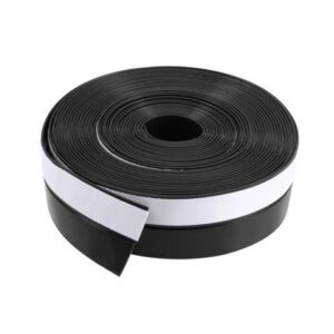 25mm Width 5M Long Self Adhesive Weather Stripping Frameless Door Bottom Seal for Doors and Windows (Black)