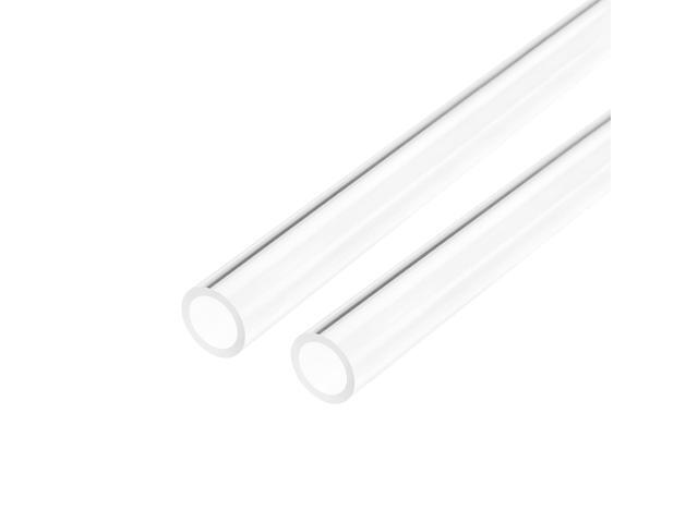 2pcs Clear Rigid Acrylic Pipe 10.4mm ID x 14mm OD x 0.5m, 1.8mm Wall Round Tube