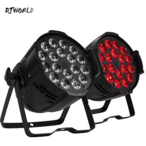 2PCS LED Par Light 18x18W RGBWA+UV 6IN1 Cast Aluminum PowerCon Wash Effect For Dj Disco Party Dance Floor Theater Light