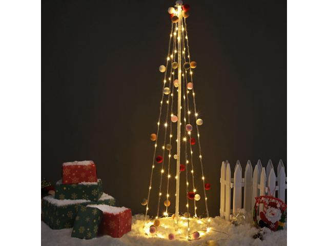 3 Ft LED String Lights with Cotton Ball Remote Control Christmas Party Wedding