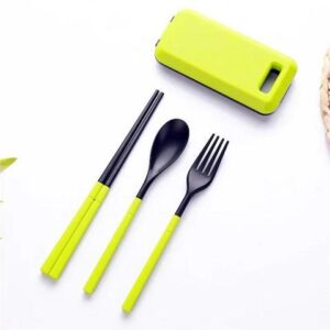 3 In 1 Folding Tableware Environmental Fork Camping Hiking Outdoor Camping Cutlery Set Chopsticks Abs Material Spoon Hot