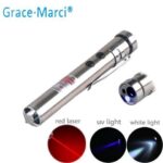 3-in-1LED Pen Flashlight Laser Pointer Flashlight Mini LED Pen Light Waterproof Design Penlight Hanging With Metal Clip