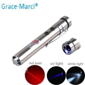 3-in-1LED Pen Flashlight Laser Pointer Flashlight Mini LED Pen Light Waterproof Design Penlight Hanging With Metal Clip