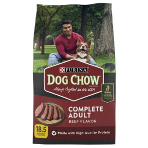 (3 pack) Purina Dog Chow Complete Adult Dry Dog Food, High Protein Real Beef, 18.5 lb Bag