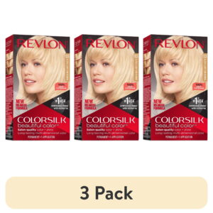 (3 pack) Revlon ColorSilk Permanent Hair Color, Bond Repair Complex, 03 Ultra Light Sun Blonde, 1 pack