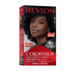 (3 pack) Revlon ColorSilk Permanent Hair Color, Bond Repair Complex, 10 Black, 1 pack
