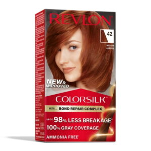 (3 pack) Revlon ColorSilk Permanent Hair Color, Bond Repair Complex, 42 Medium Auburn, 1 pack