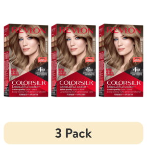 (3 pack) Revlon ColorSilk Permanent Hair Color, Bond Repair Complex, 60 Dark Ash Blonde, 1 pack