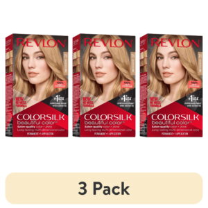 (3 pack) Revlon ColorSilk Permanent Hair Color, Bond Repair Complex, 71 Golden Blonde, 1 pack