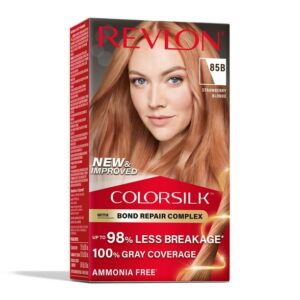 (3 pack) Revlon ColorSilk Permanent Hair Color, Bond Repair Complex, 85B Strawberry Blonde, 1 pack