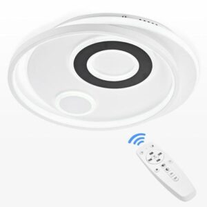 30W 18" Dimmable LED Ceiling Light Fixture Flush Mount Lamp with Remote Bedroom