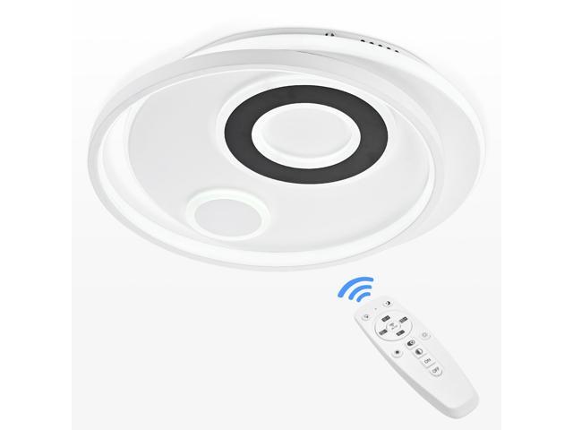 30W 18" Dimmable LED Ceiling Light Fixture Flush Mount Lamp with Remote Bedroom