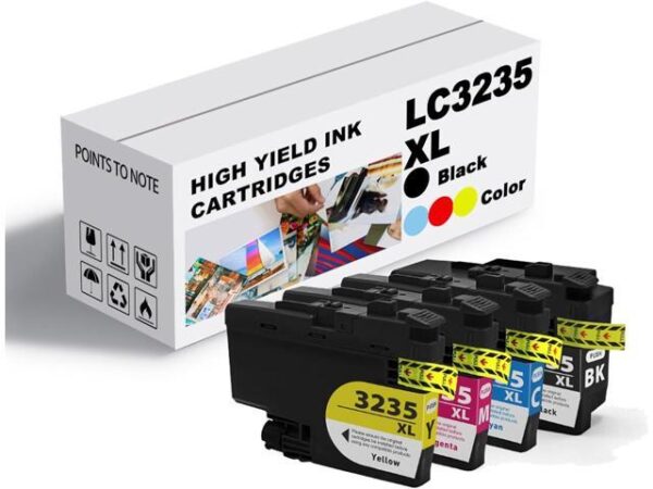 3235XL Ink Cartridge High Yield for Brother 3235XL Black and Color Ink Cartridge,Compatible for Brother J1100DW J1300DW Printers Combo Pack 3235XL Ink Cartridge High Yield for Brother 3235XL Black and Color Ink Cartridge,Compatible for Brother J1100DW J1300DW Printers Combo Pack