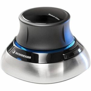 3Dconnexion SpaceMouse Wireless Bluetooth Edition - Wireless - Bluetooth - 2.40 GHz - Rechargeable - USB Type C - 2 Programmable Button(s) - 1 Month