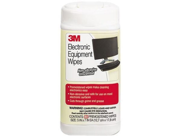 3M CL610 Electronic Equipment Cleaning Wipes, 5-1/2 x 6-3/4, White, 80/Canister, 1 Canister 3M CL610 Electronic Equipment Cleaning Wipes, 5-1/2 x 6-3/4, White, 80/Canister, 1 Canister