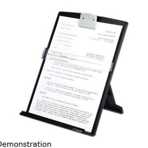 3M DH340MB Fold-Flat Freestanding Desktop Copyholder, Plastic, 150 Sheet Capacity, Black