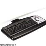 3M MMMAKT90LE Easy Adjust Keyboard Tray, Standard Platform, 23" Track, Black