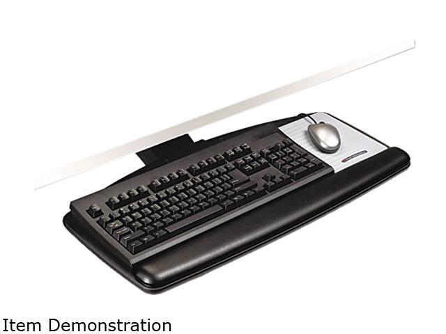 3M MMMAKT90LE Easy Adjust Keyboard Tray, Standard Platform, 23" Track, Black