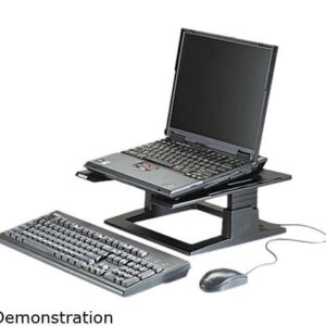 3M MMMLX500 Notebook Riser with Adjustable Height, 13 x 13 x 4 to 6, Black