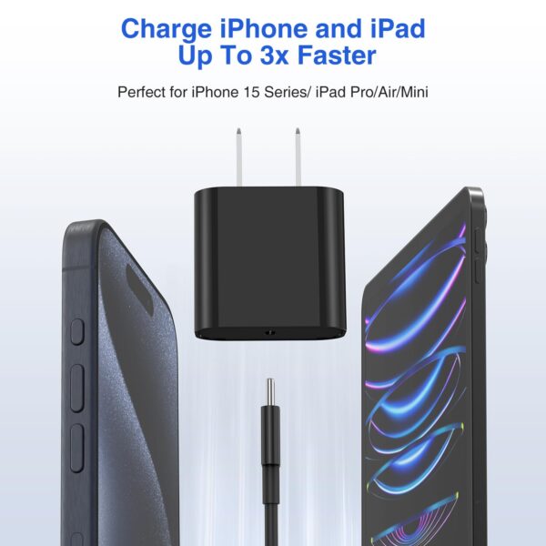 3Pack USB C Charger for iPhone 15 16,10FT+6FT USB C Cable and USB C Charger Blcok for iPhone 16 15 Pro/15 Pro Max/15 Plus, Long iPhone 16 15 Fast Charging Cable for iPad...