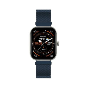 3Plus MEGA Smartwatch with 2.02" AMOLED Screen/Answer & Make Calls/Sleep Monitoring/Heart Rate/100+ Workout Modes/ Quick Reply/ iPhone and Android/Extra Nylon Band in Blue