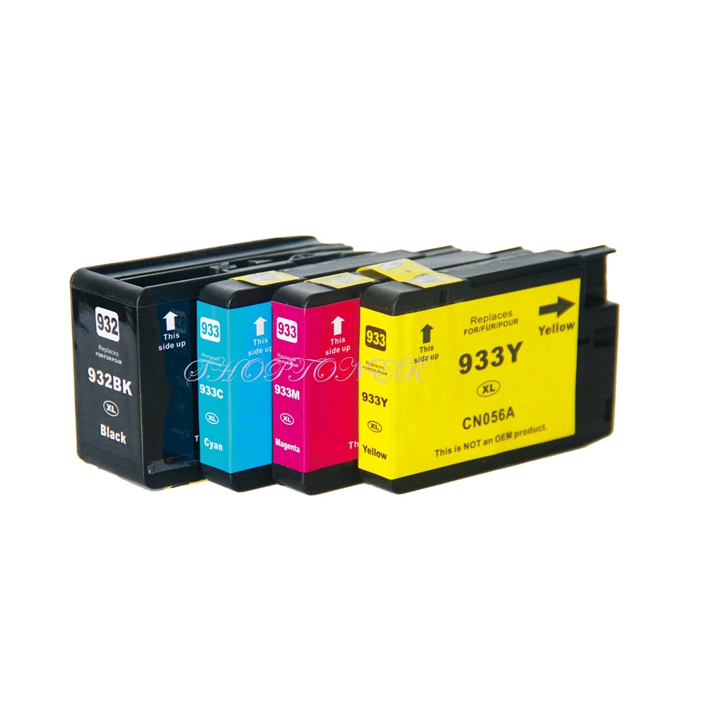 4 Ink (K, C, M, Y) Compatible Ink Cartridge for HP 932XL, 933XL