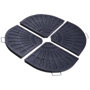 4 Pcs 26.5 lbs 19" Fan Shaped Resin Beton Base Stand Weight Outdoor Patio Offset Umbrella,YES0362
