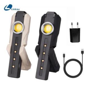 4 UVC Work Light XPE LED UV and White COB Working Light Magnet Hook USB Rechargeable Ultraviolet Lamp Torch Flashlight