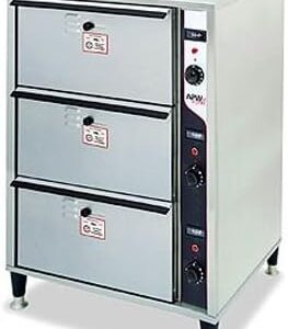 APW Wyott Countertop Standard Holding Triple Drawer, 33 11/16 x 27 3/4 x 21 inch -- 1 each.