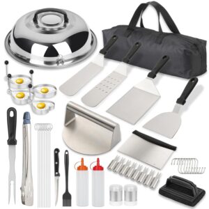 45 Pcs Griddle Accessories Kit, Flat Top Grill Accessories Set for Blackstone and Camp Chef, Griddle Grill Tools Set,w/Carry Bag, Enlarged Spatulas, Basting Cover, Scraper for...