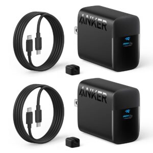 45W USB-C Super Fast Charger, Anker Charger with USB-C Cable, Supports PPS Fast Charging for Samsung Galaxy S24 Ultra/S24/S23+/S23/S22/Note20, iPhone, Pixel, and More (2-Pack 5...