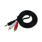 4.7Ft 3.5mm Headphones Plug to 2 RCA M/M Audio Cable Adapter