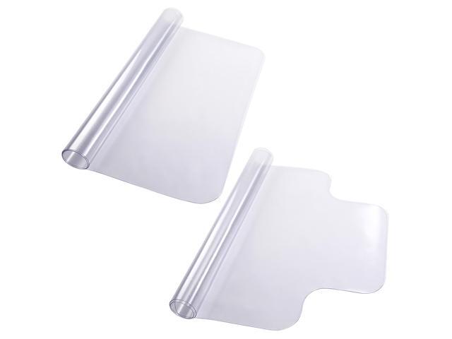 48" x 36" Clear Rectangle PVC Floor Mat Protector 1.5mm Thick for Hard Wood Floor Home Office Chair