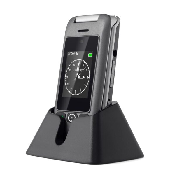 4G Foldable Mobile Phone for The Elderly with Big Button, LTE Unlocked Easy to Use Basic Flip Senior Phone with SOS Button,Camera,Loud Volume,Charging Dock and Flashlight