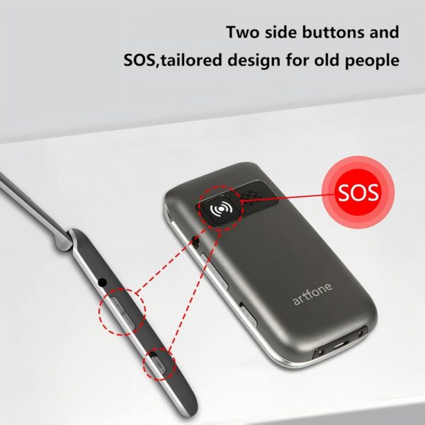 4G Volte Flip Phones Unlocked for Seniors, Big Buttons Cell Phone for Elderly & Kids with Time Reporting, Clear Sound, SOS Button, Convenient USB-C & Charging Dock, Easy-to-Use,...