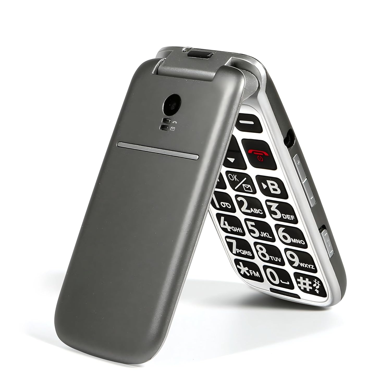 4G Volte Flip Phones Unlocked for Seniors, Big Buttons Cell Phone for Elderly & Kids with Time Reporting, Clear Sound, SOS Button, Convenient USB-C & Charging Dock, Easy-to-Use,...