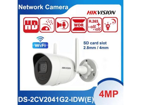 4MP DS-2CV2041G2-IDW Wifi IR WDR IP Bullet Camera 2 Way Audio 2.8/4.0 4mm Lens 4MP DS-2CV2041G2-IDW Wifi IR WDR IP Bullet Camera 2 Way Audio 2.8/4.0 4mm Lens
