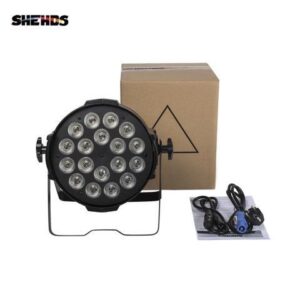 4PCS Iron XRL DMX 6in1 18x18W RGBWA UV LED Up lighting Par Wash Wall Stage Equipment 18x12W 4in1 Theater Church DJ Music Bar