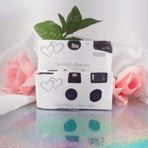 5 Double Hearts Single Use Disposable Cameras Wedding Cameras (F50346)