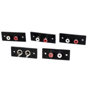 5 Pcs Panel Mounting 2 RCA Female Outlet AV Concentric Socket Connector Adapter