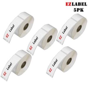 5 PK EZLabel Dymo 30252 Compatible - 1-1/8" x 3-1/2" Address Labels, 350 Labels/roll