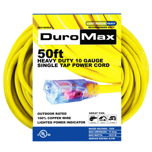 50-Foot 10 Gauge Single Tap Extension Power Cord 50-Foot 10 Gauge Single Tap Extension Power Cord