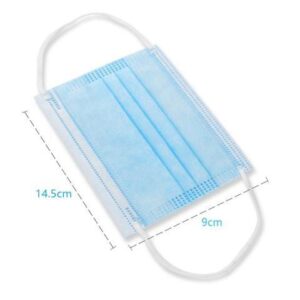 50 Pieces 3-Layer Disposable Face Masks for 3-12 Years Old Children -Protect Kids from Dust, Germs and Pollen Blue