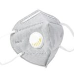 50 Pieces KN95 Mask JINJIANG Reusable Activated Carbon Mask 6-layers - Valved Face Mask N95 FFP2 with Breathing Valve Gray
