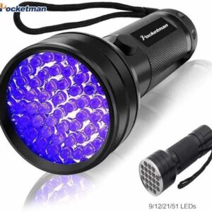 51LED 21LED 12LED 9LED UV Flashlight Purple Light Torch Torch UV Light 395-400nm LED Torch Lamp Safety UV Detection