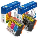 564XL Compatible 10 Ink Cartridges Replacement for HP With Up To Date Chips (2 Large Black, 2 Photo Black, 2 Cyan, 2 Magenta, and 2 Yellow) 564