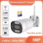 5MP 2.4/5G WIFI HD Night Vision IP66 Two-Way Audio Security Bullet IP Camera POE 128G