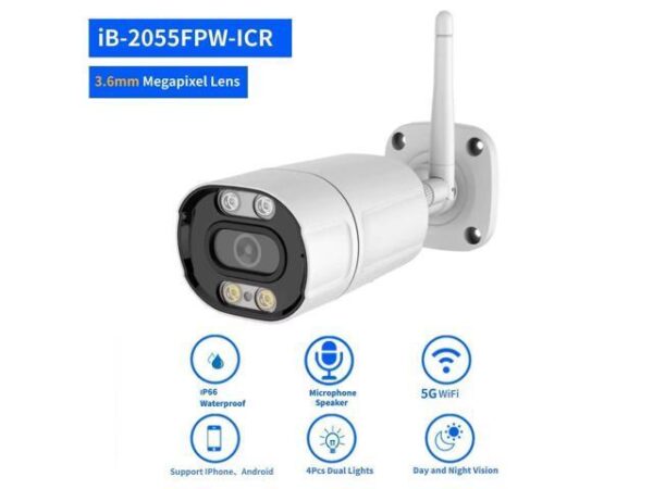 5MP 2.4/5G WIFI HD Night Vision IP66 Two-Way Audio Security Bullet IP Camera POE 5MP 2.4/5G WIFI HD Night Vision IP66 Two-Way Audio Security Bullet IP Camera POE